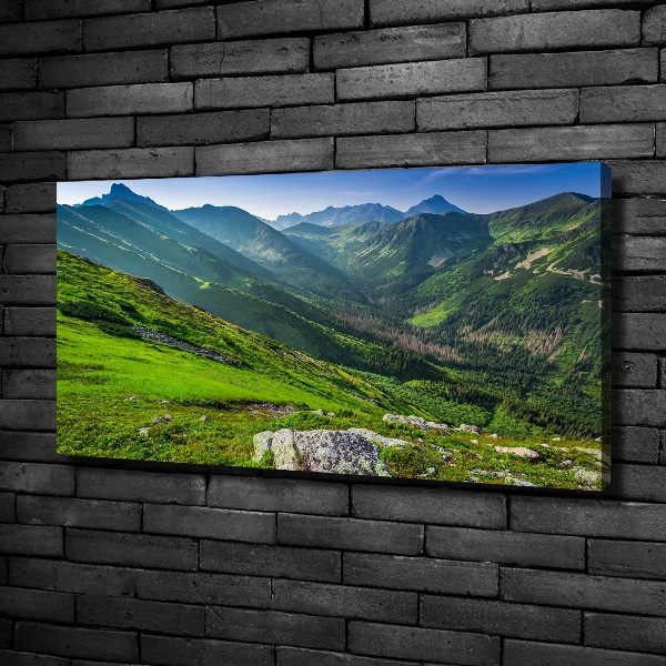 Quadro stampa su tela L'alba in montagna
