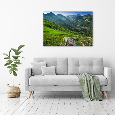 Quadro stampa su tela L'alba in montagna