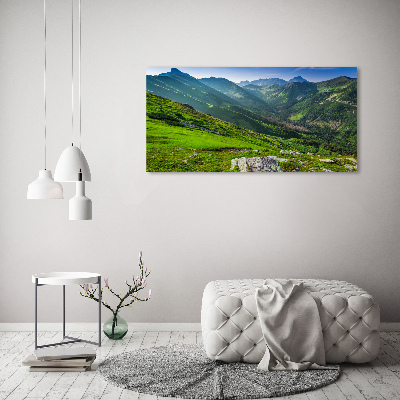 Quadro stampa su tela L'alba in montagna
