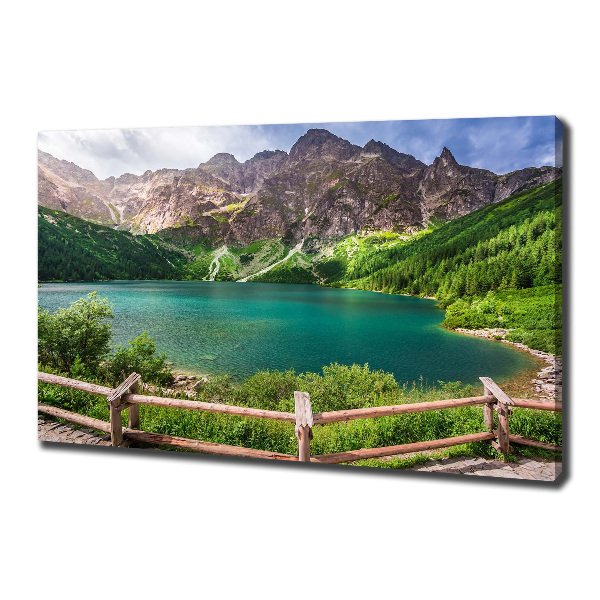 Quadro su tela L'occhio del mare dei Monti Tatra