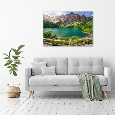 Quadro su tela L'occhio del mare dei Monti Tatra
