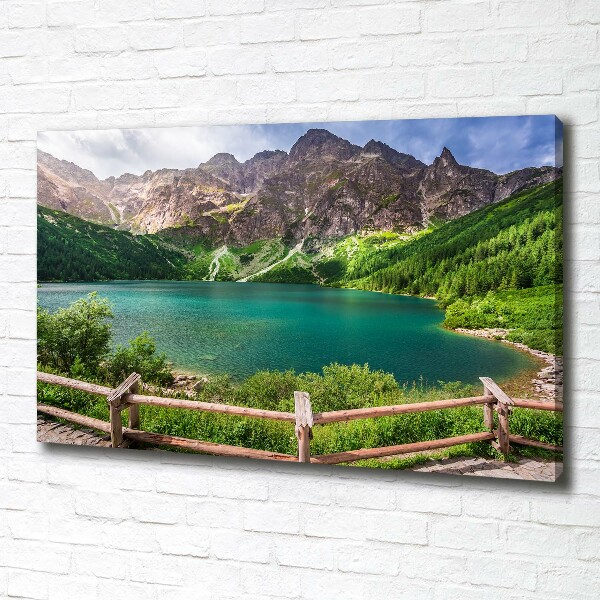 Quadro su tela L'occhio del mare dei Monti Tatra