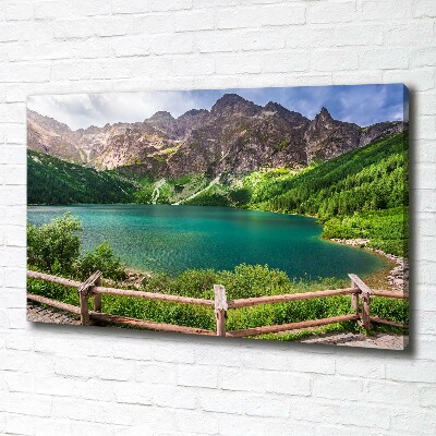 Quadro su tela L'occhio del mare dei Monti Tatra