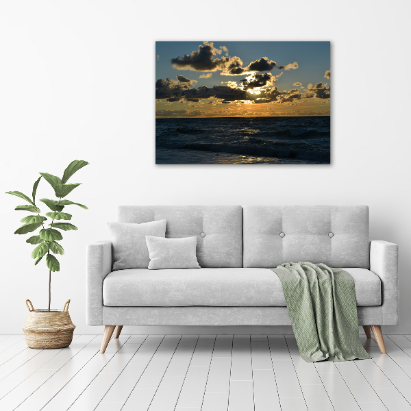 Quadro su tela Tramonto sul mare
