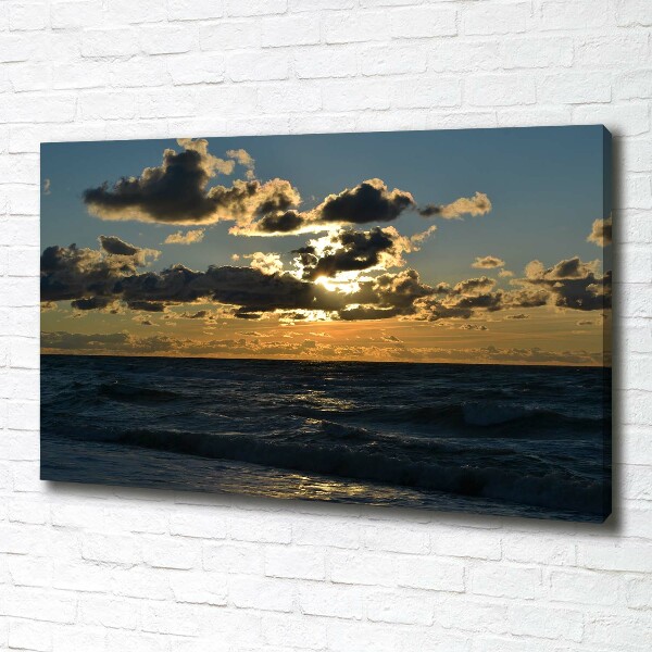 Quadro su tela Tramonto sul mare