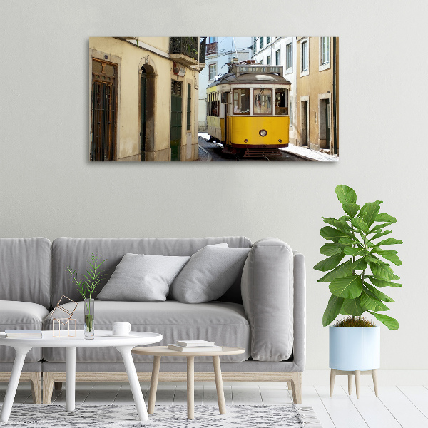 Quadro stampa su tela Tram da Lisbona
