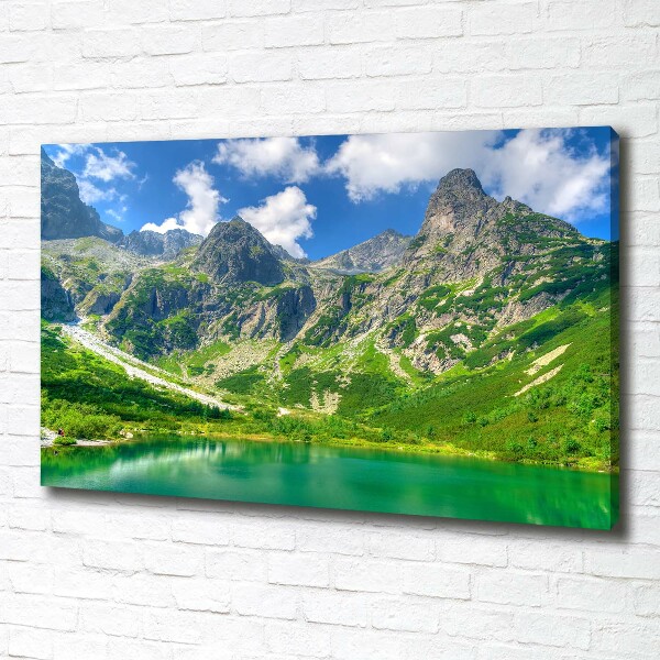 Quadro su tela Lago tra le montagne