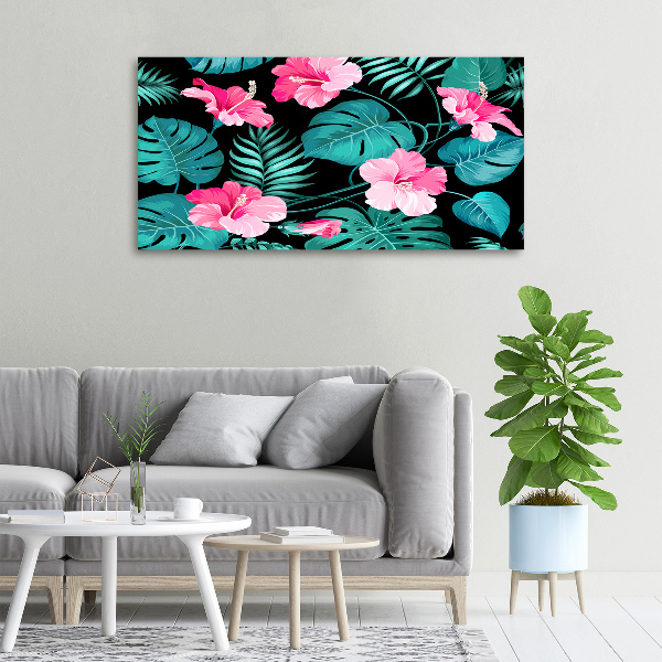 Quadro stampa su tela Fiori tropicali