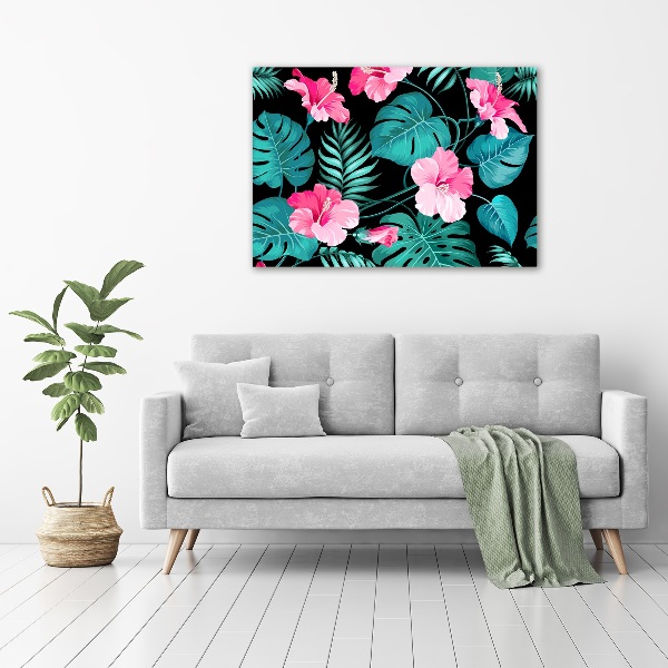 Quadro stampa su tela Fiori tropicali