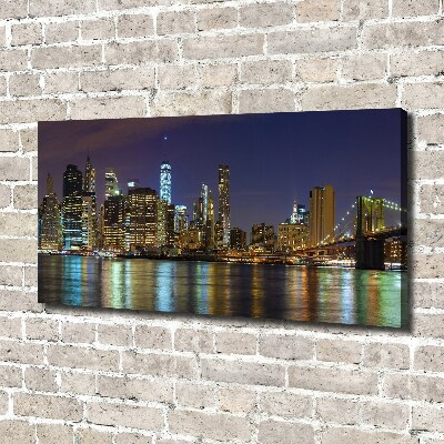 Foto quadro su tela Manhattan di notte
