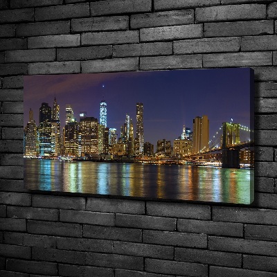 Foto quadro su tela Manhattan di notte