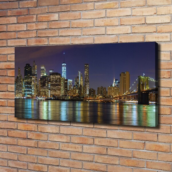 Foto quadro su tela Manhattan di notte