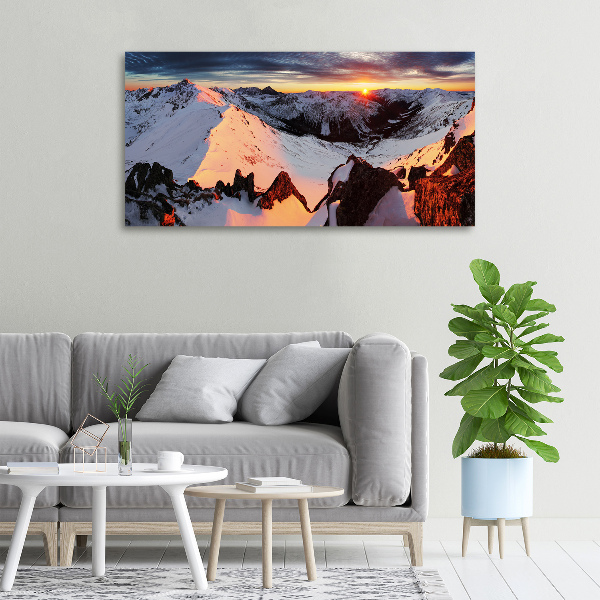 Quadro su tela Montagne in inverno