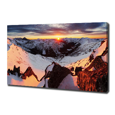 Quadro su tela Montagne in inverno