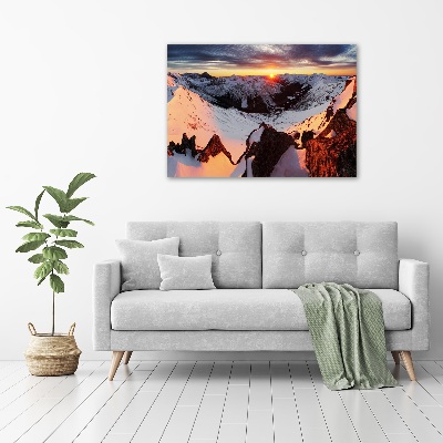 Quadro su tela Montagne in inverno
