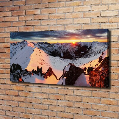 Quadro su tela Montagne in inverno