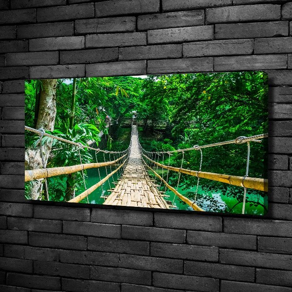 Quadro su tela Ponte nella foresta tropicale