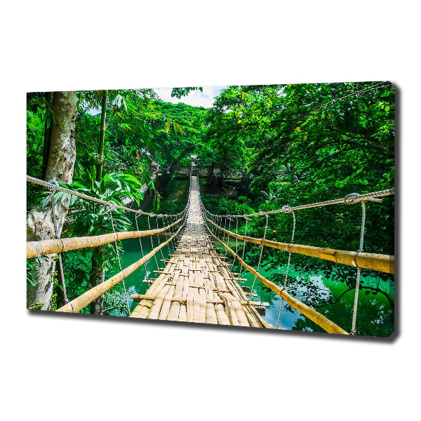 Quadro su tela Ponte nella foresta tropicale
