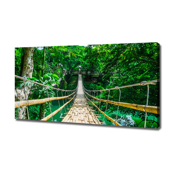 Quadro su tela Ponte nella foresta tropicale