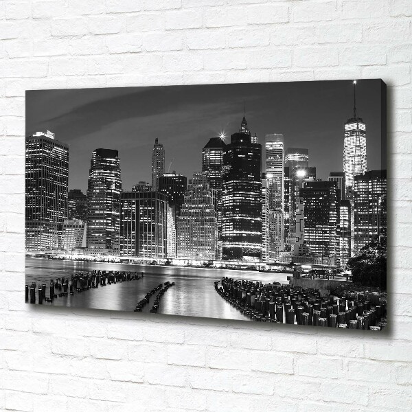 Foto quadro su tela Manhattan di notte