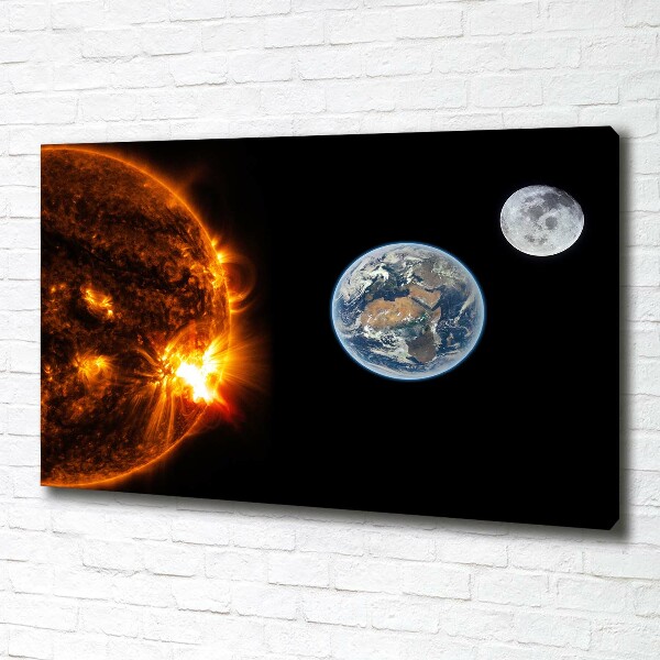 Quadro stampa su tela Sistema solare