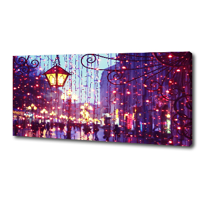 Quadro stampa su tela Luci in città