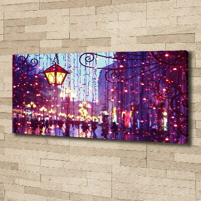 Quadro stampa su tela Luci in città