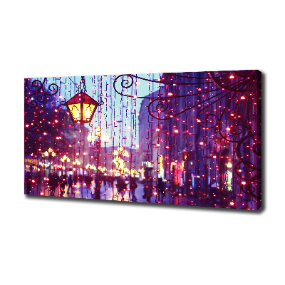 Quadro stampa su tela Luci in città