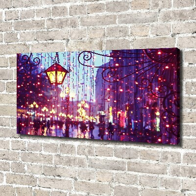 Quadro stampa su tela Luci in città