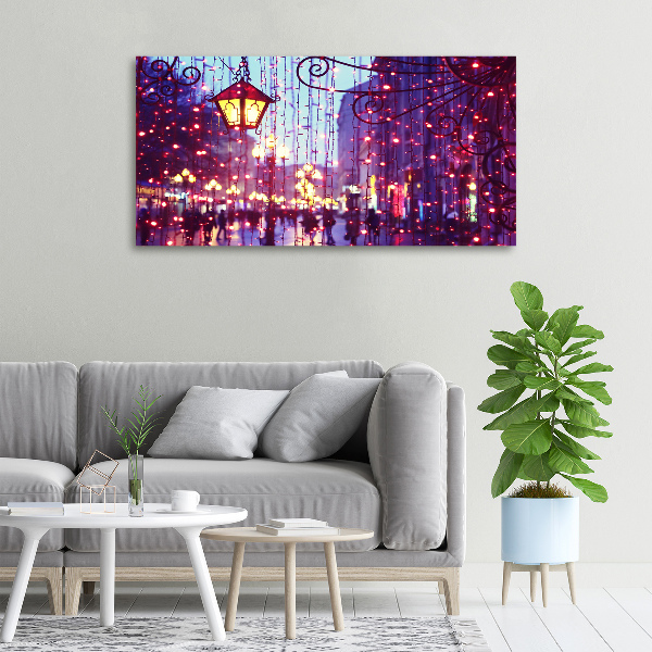Quadro stampa su tela Luci in città