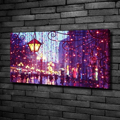 Quadro stampa su tela Luci in città