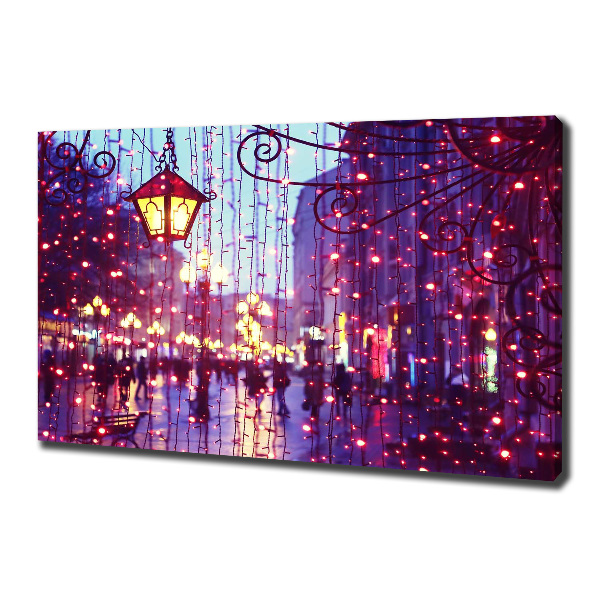 Quadro stampa su tela Luci in città
