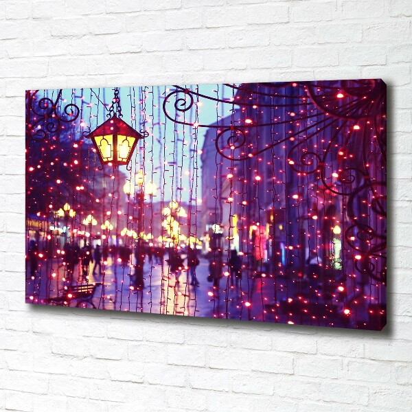 Quadro stampa su tela Luci in città