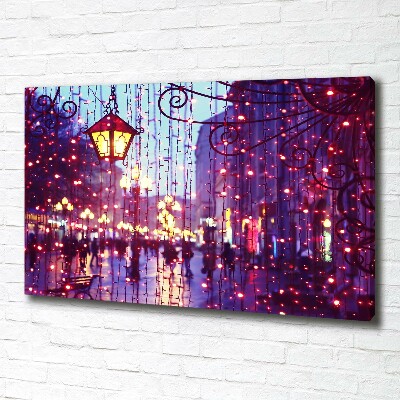 Quadro stampa su tela Luci in città