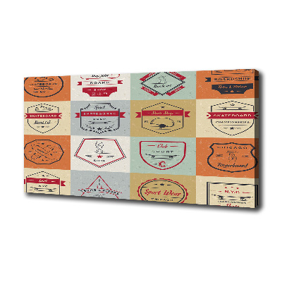 Quadro stampa su tela Segnali per skateboard