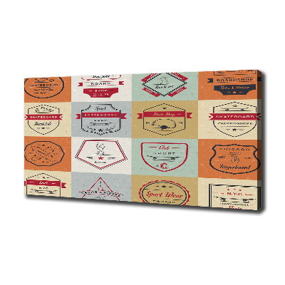 Quadro stampa su tela Segnali per skateboard