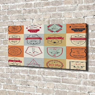 Quadro stampa su tela Segnali per skateboard