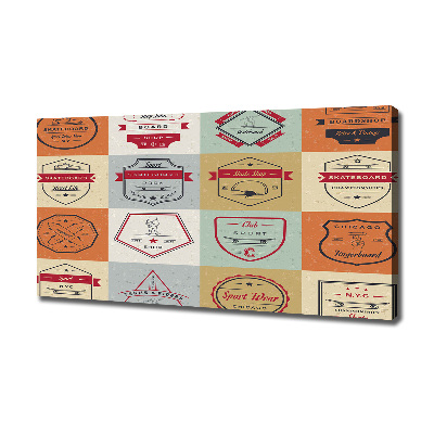 Quadro stampa su tela Segnali per skateboard