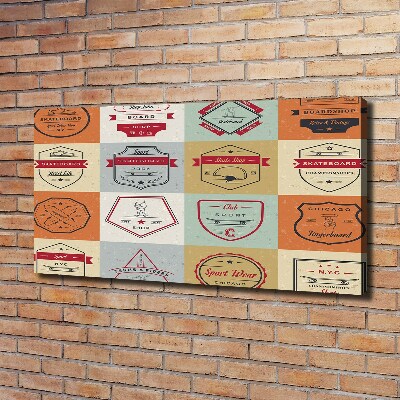 Quadro stampa su tela Segnali per skateboard