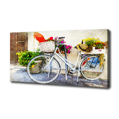Quadro su tela Bicicletta bianca