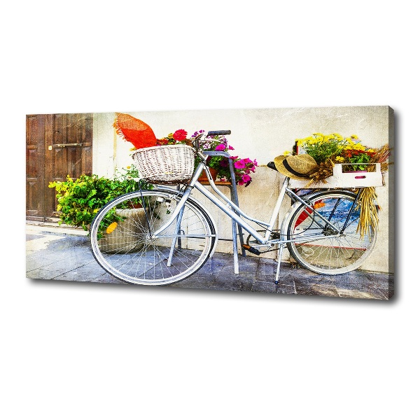 Quadro su tela Bicicletta bianca