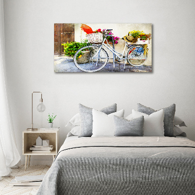 Quadro su tela Bicicletta bianca