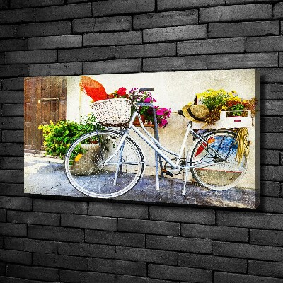 Quadro su tela Bicicletta bianca