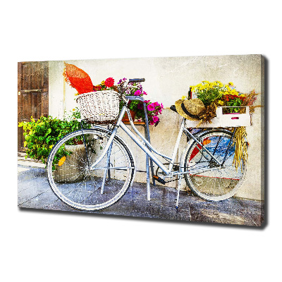Quadro su tela Bicicletta bianca