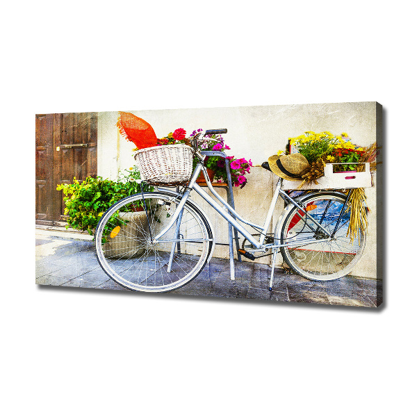 Quadro su tela Bicicletta bianca
