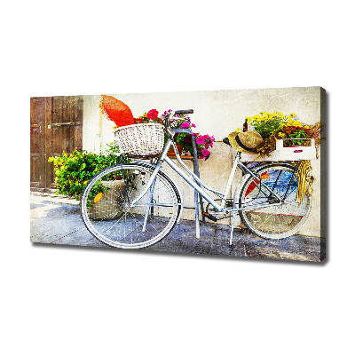 Quadro su tela Bicicletta bianca