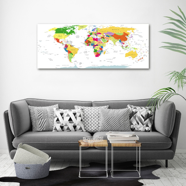 Quadro su tela Mappa del mondo