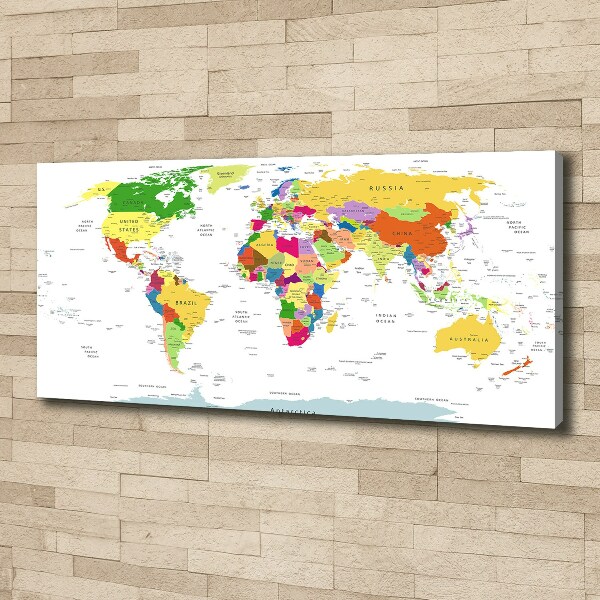 Quadro su tela Mappa del mondo