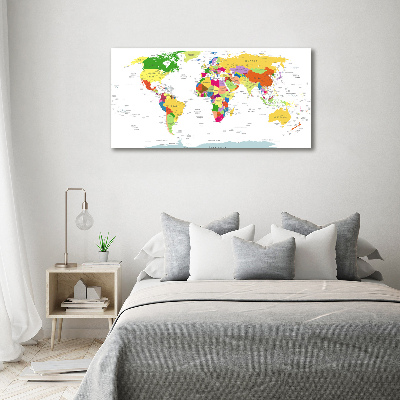 Quadro su tela Mappa del mondo