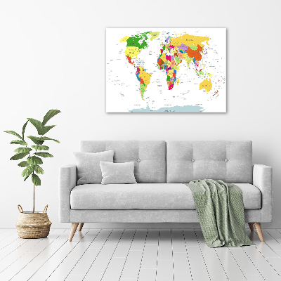 Quadro su tela Mappa del mondo